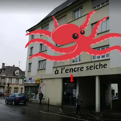 à l'encre seiche