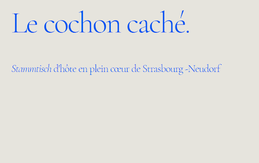 Le cochon caché - Stammtisch